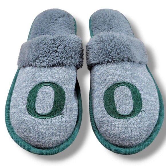 University Of Oregon Ducks Slippers Size XL (11-12) Womens Comfy Embroidery Gray - Picture 1 of 6
